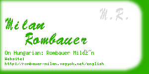 milan rombauer business card